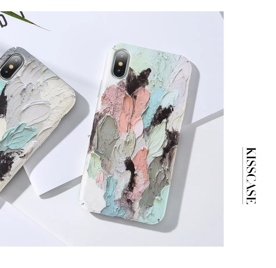 KISSCASE краситель светящийся телефон чехол для iPhone 7 8 6 6s Plus 3D Emboss жесткая задняя панель из поликарбоната для iPhone X XR XS Max 7 8 Capa Fundas
