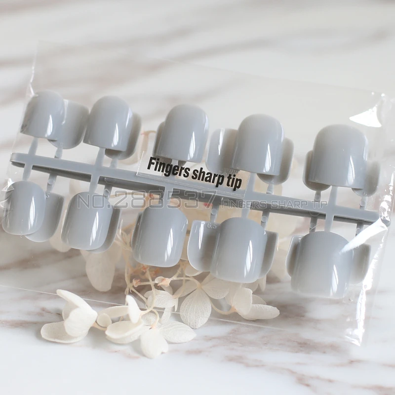 Новинка 2017 24 шт. накладные ногти чернильные синие серые конфетные короткие