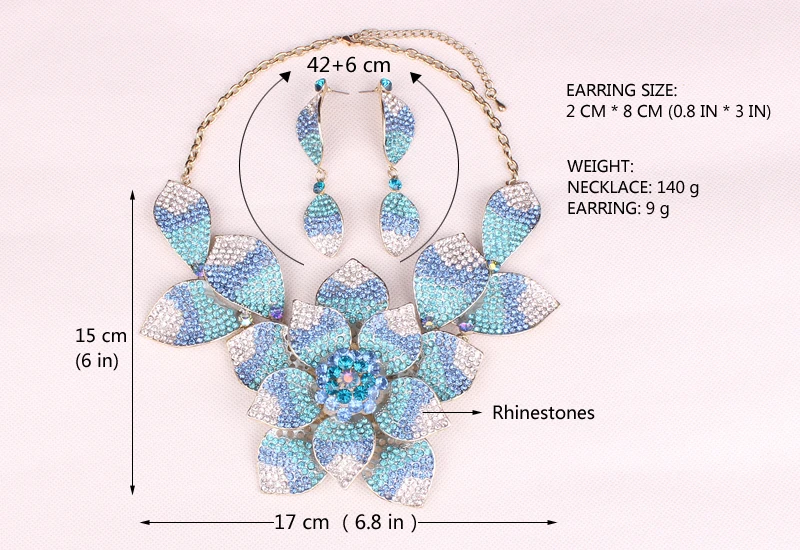 Великолепные комплекты ювелирных изделий для невесты набор свадебных украшений