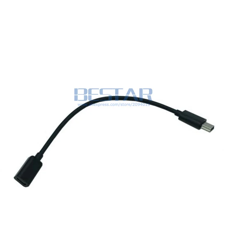 10 см чёрно белый USB 2 0 Mini B 5 контактный штекер к Micro гнездовой адаптер для передачи