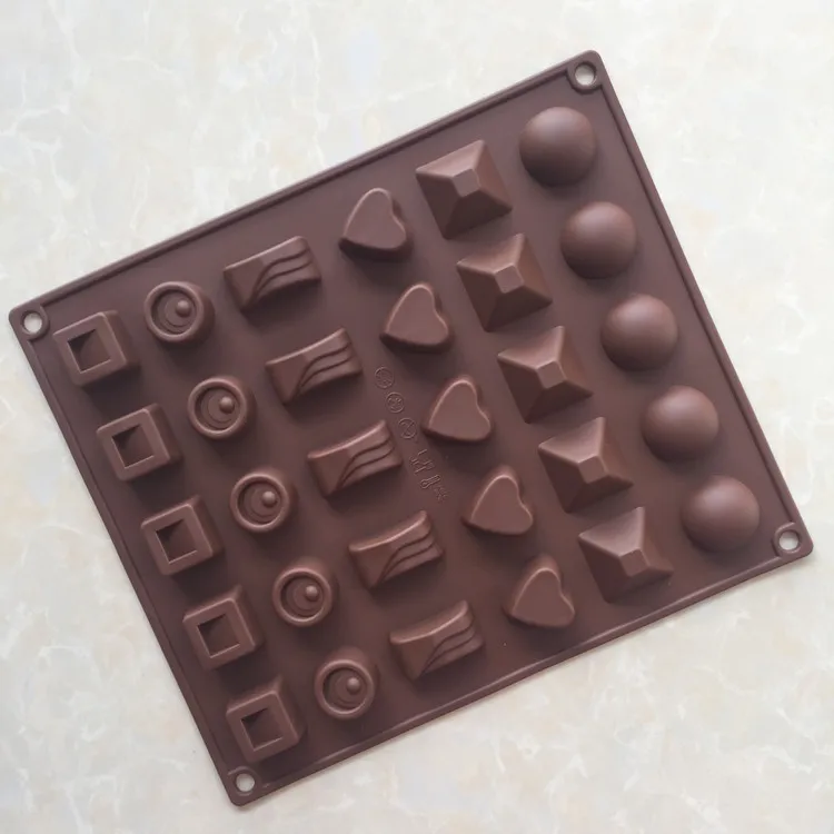 30 Even 6 Group Silica Gel Chocolates Model Malt Dust Household Self-control DIY Baking Mould Rolo De Massa Christmas | Дом и сад