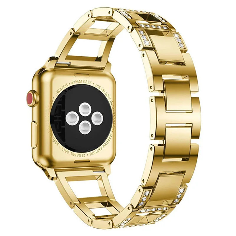 Сплав для Apple Watch Band 38 мм 40 ремешок из розового золота 42 4 44 Beacelet iWatch Series 3 2 1|Ремешки