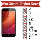 Защитное стекло для xiaomi redmi note 4 xiomi xaomi xiami ksiomi, пленка на экран 2 3 4x 5a 6 7 4 x a, закаленное стекло 9h