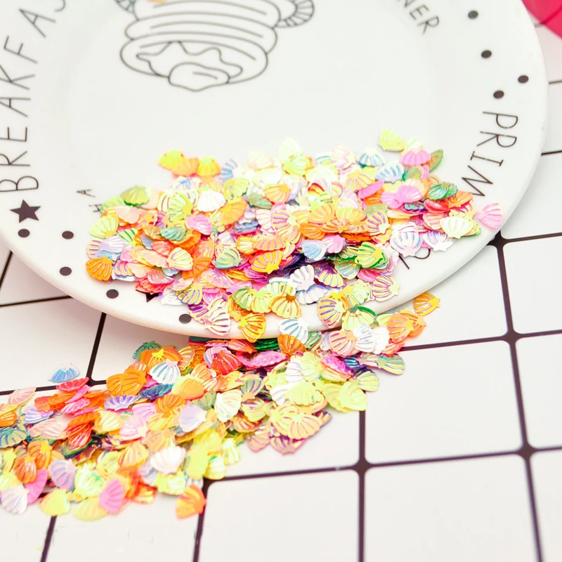 

Colorful Shell Shaped Glitter Slices Filler For Slime Gift Toy For Kids Lizun DIY Sequins Slime Accessories Supplies Decoration