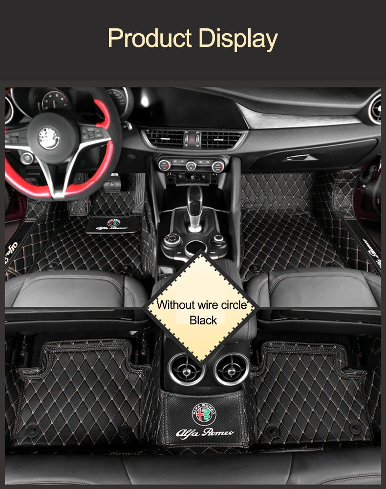 QHCP автомобильные коврики для Alfa Romeo Giulia, Автомобильный Ковер, микрофибра, кожа, Роскошный Ковер, вкладыши