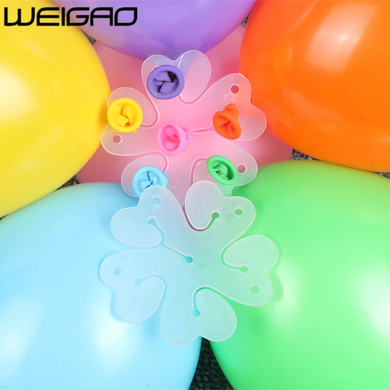 WEIGAO 10 шт. воздушные шары моделирование Уплотнение Клип сливы цветок шар клипсы