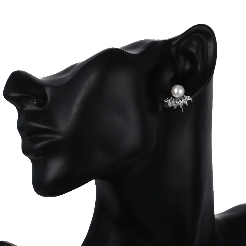 Круглые серьги LXOEN Druzy с искусственным жемчугом модные серебристые маленькие