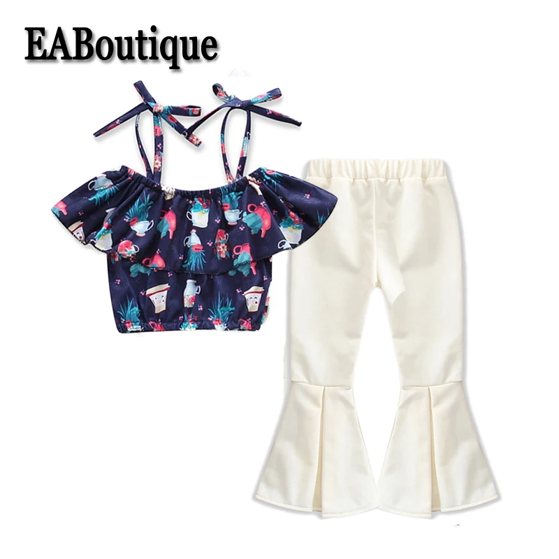 Eaboutique/летняя детская одежда мода ретро мультфильм печатных майка топ с