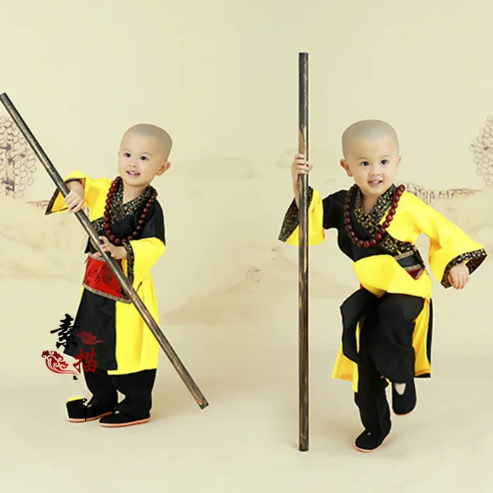 Детская одежда для косплея боевых искусств буддийские костюмы монах костюм кунг