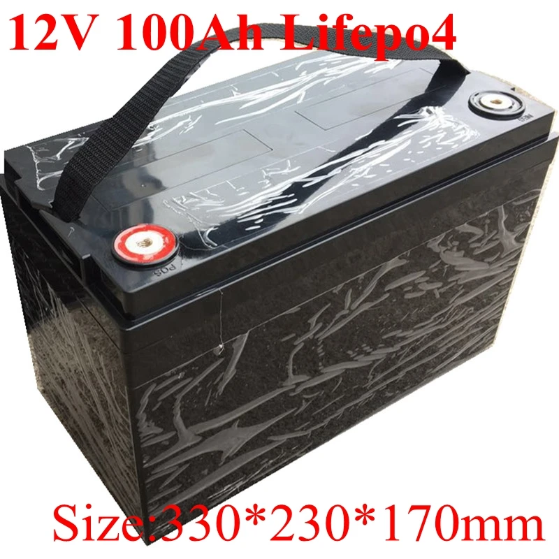 Lifepo4 12 v 100ah аккумуляторная батарея Bateria Litio для электрического трицикла мощность Инвертор для лодки батарея+ зарядное устройство