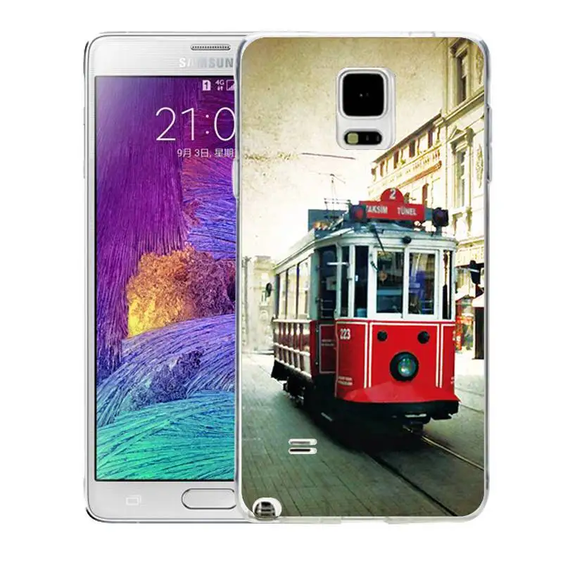 QMSWEI TPU Soft Phone Case For samsung S8 s6 s7 edge s4 s5 s3 C5 C9 note3 note4 note5 Clear Boat Bus Music Cover Free shipping |
