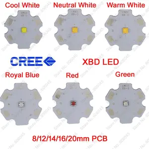 10x3 Вт Cree Xlamp XBD XB-D высокомощный светодиодный излучатель холодный теплый нейтральный белый красный зеленый Королевский синий цвет на 8 12 14 16 20 мм PCB