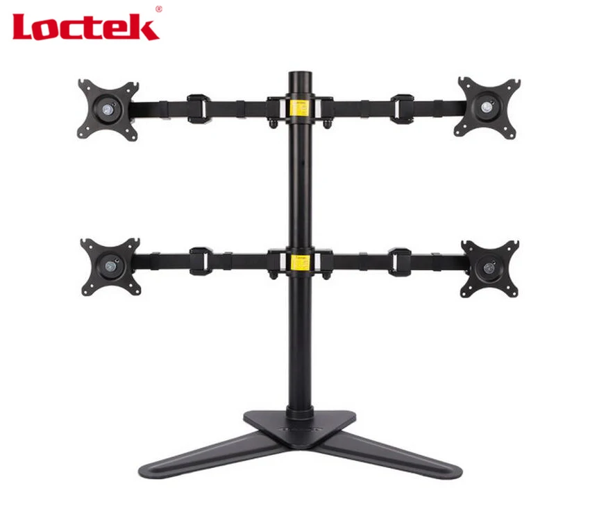 Loctek D2Q Full Motion 4 экран Настольная подставка для монитора Выдвижной светодиодный ЖК-дисплей Монтажный Кронштейн