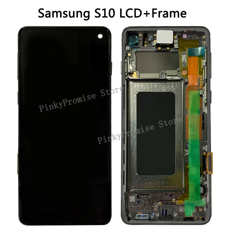 Черный 6 1 ''amoled ЖК дисплей для SAMSUNG S10 G9730 Дисплей SM Сенсорный экран Сань Син Galaxy
