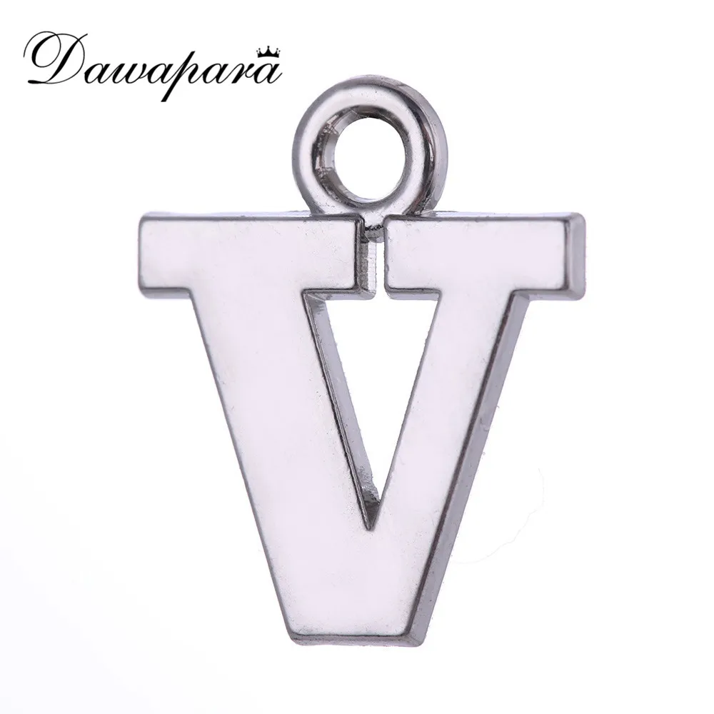 Dawapara 2019 New Silver Letter V Pendants/Charms for Necklaces/Bracelets jewelry 5pcs | Украшения и аксессуары