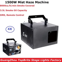 4x 1500w mist haze machine 3 5l smoke oil capacity fog machine dmxremote control dj disco party lights led stage smoke machine
