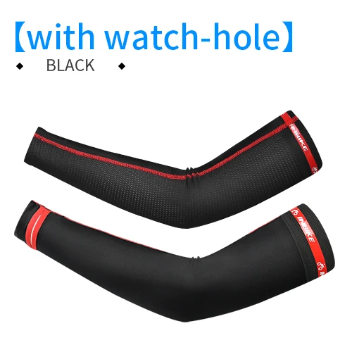 313 black watch hole INBIKE Ice Silk велосипедные рукава для бега велосипеда УФ Защита от солнца защита рук летние уличные спортивные рукава с отверстием для часов - Цвет: 313 black watch hole