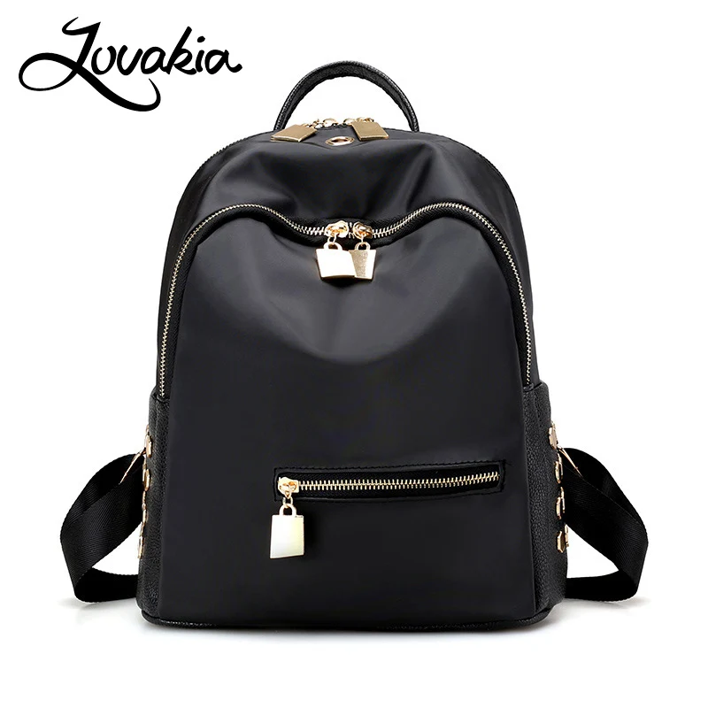 LOVAKIA vrouwen rugzakken trendy casual waterdichte nylon rugzak eenvoudige vrouwelijke schooltas voor tieners meisjes reizen |
