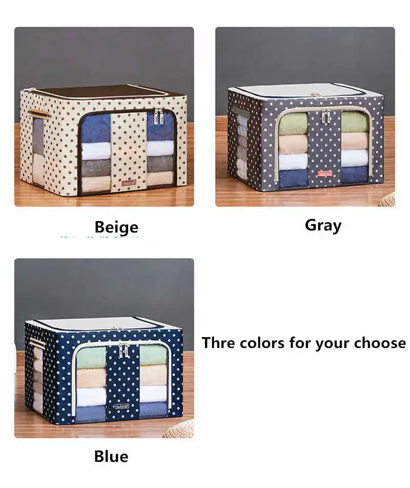 Складная сумка для хранения большие прозрачные окна и ручки переноски 66Л отлично