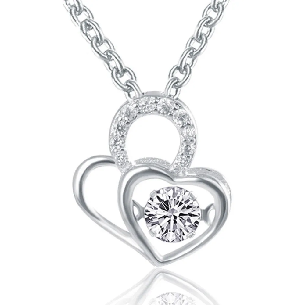 8 сезонов подвески в форме сердца медные тусклые серебристые полые циркония