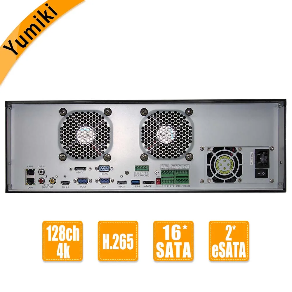 Видеорегистратор NVR каналов 4K/МП H.265/H.264 16 SATA UHD IP камер система