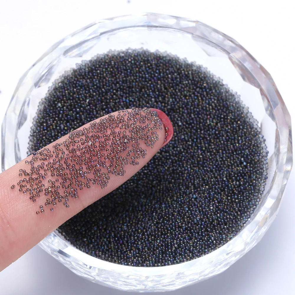 

1 Box Nail art mini caviar beads Rhinestone for Nails Colorful pixie microbeads decoration Crystal for nail 0.6-0.8-1.0mm