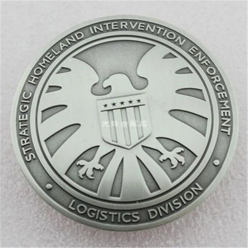 TV Cosplay Agents of S.H.I.E.L.D. Shield PHIL COULSON Badge with Holder &amp Chain Halloween COSPLAY Christmas Gift |