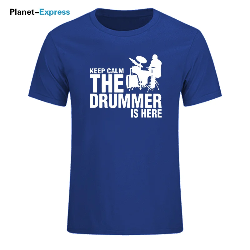 Летние Новые мужские хлопковые футболки с барабаном и повседневные топы