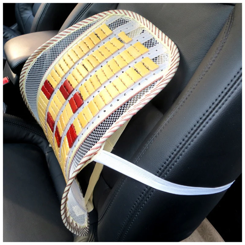 Car Breathable Cushion Seat Bamboo Waist Pad ice silk waist cushion Beige | Автомобили и мотоциклы