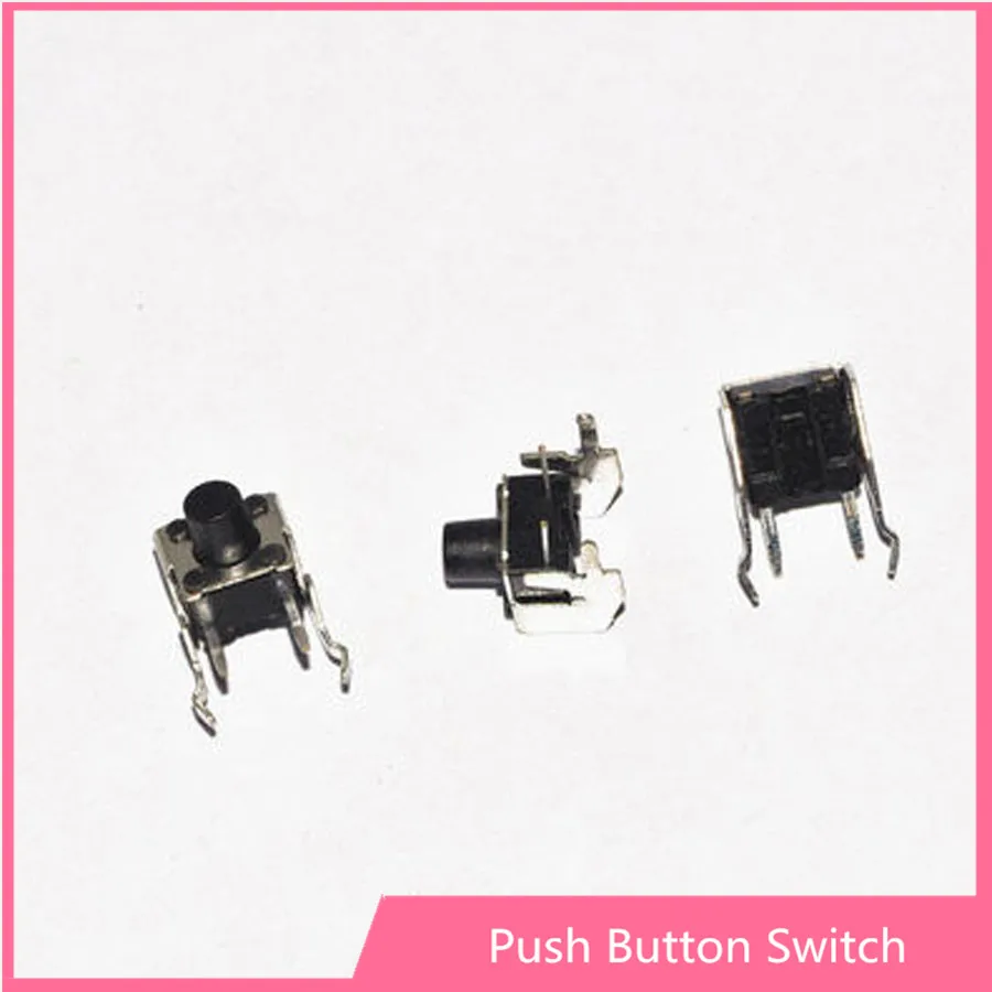 100 шт. 6*6 мм 2 контактный горизонтальный тактовый переключатель 6x6x4 3 6x6x5 6x7 6x6x8 микро