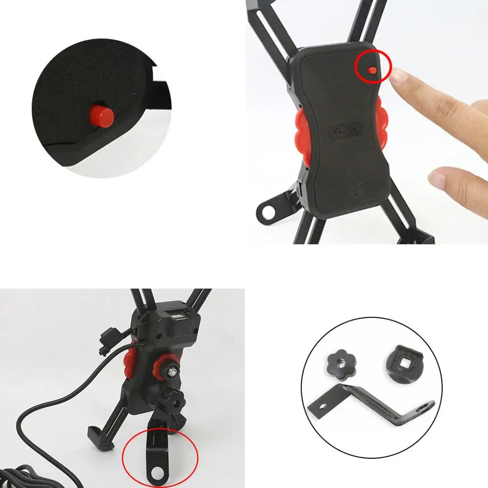 

New Universal Dual USB Motorcycle Bicycle Charger Phone Socket Moto Motocross Bike Handlebar Holder Charger Power Adapter Outlet