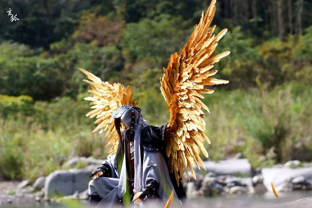 Новинка! Красивые золотые крылья ангела и пера для свадебной фотосъемки