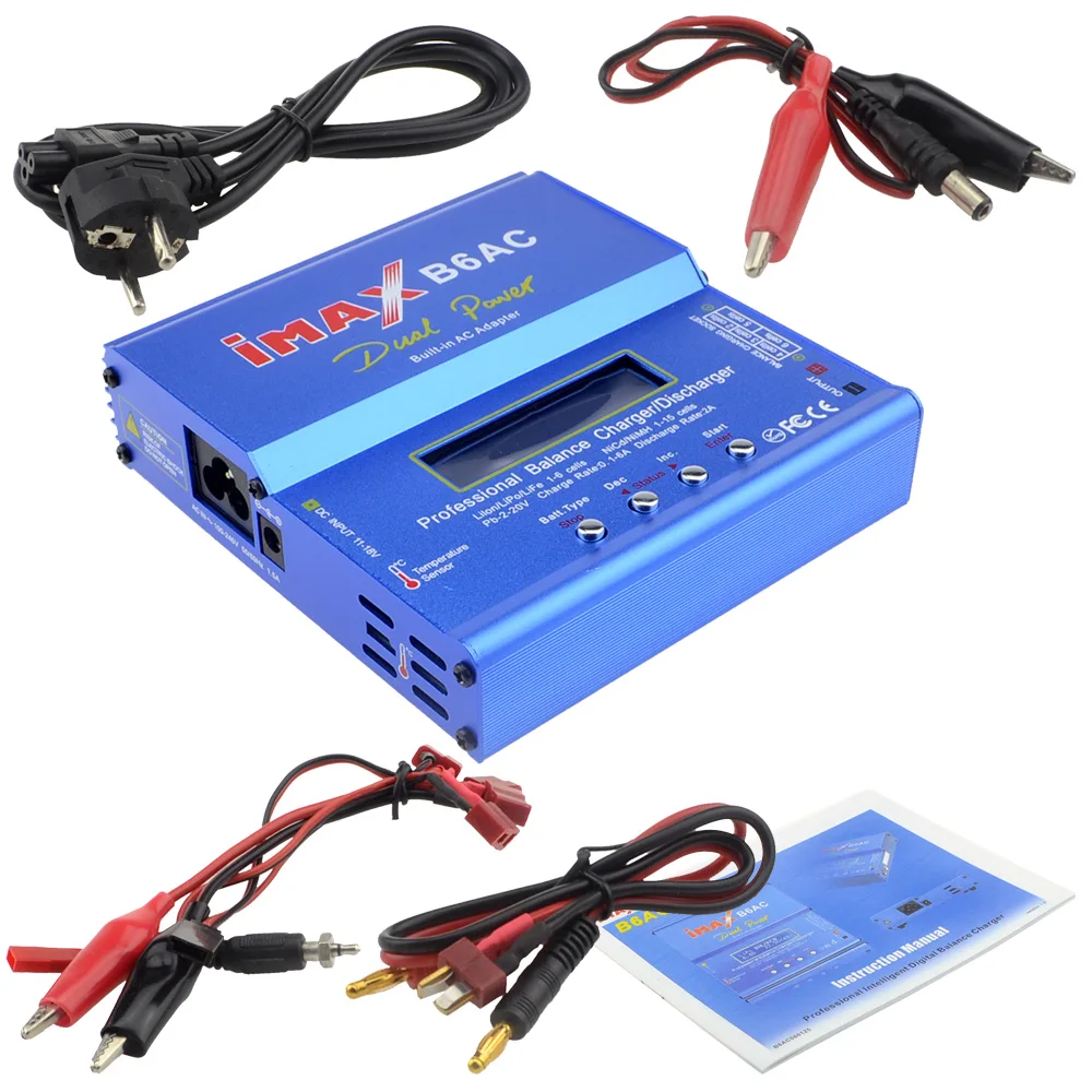 Новое зарядное устройство IMAX B6AC цифровой RC B6 AC 80 Вт Lipo никель-металл-гидридных и