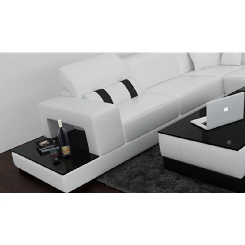 Новейший Современный итальянский кожаный диван мебель для дома гостиной набор