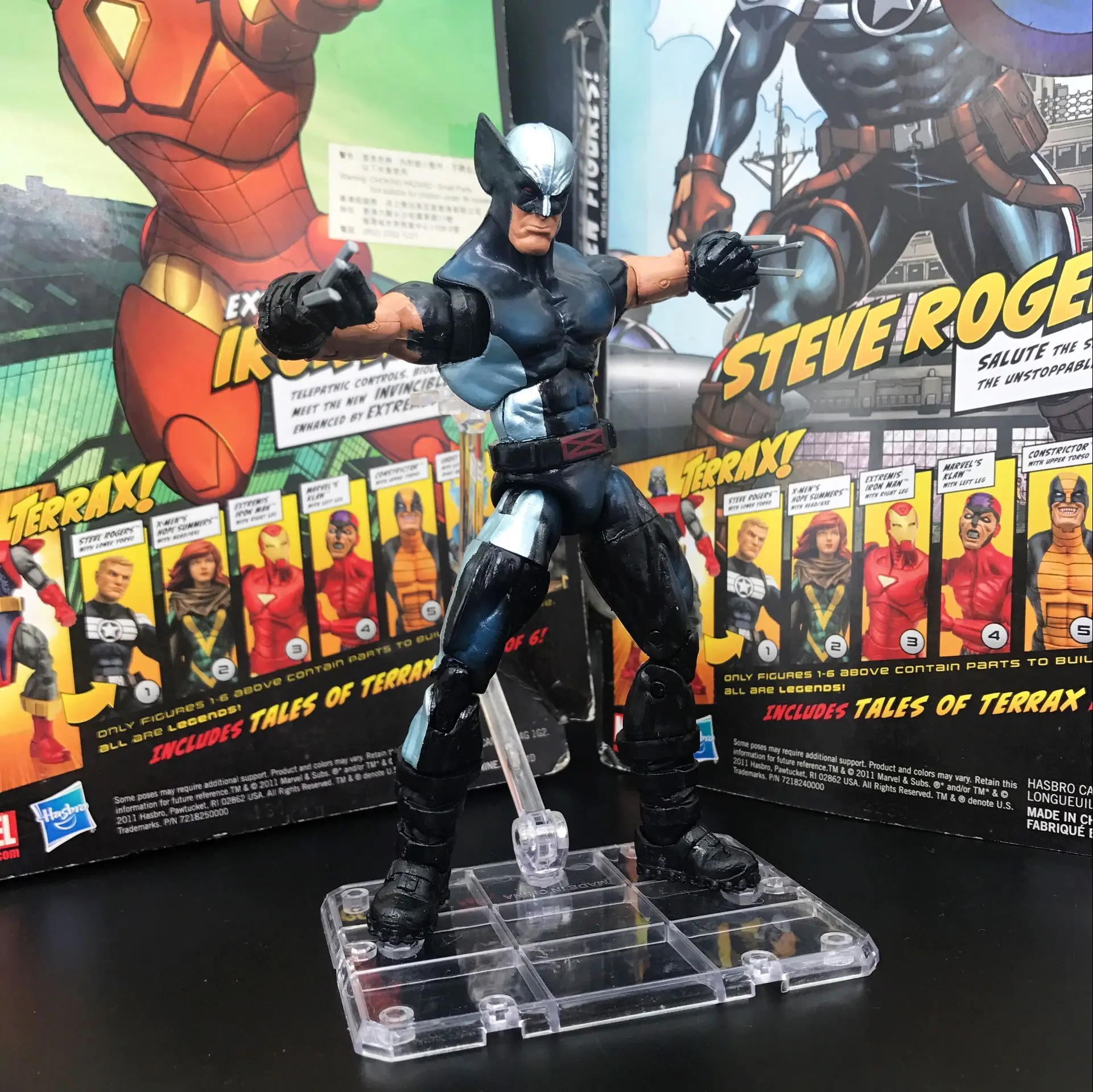 Экшн фигурка Super Hero X Force Wolfrine серая с подставкой 6 дюймов|Игровые фигурки и