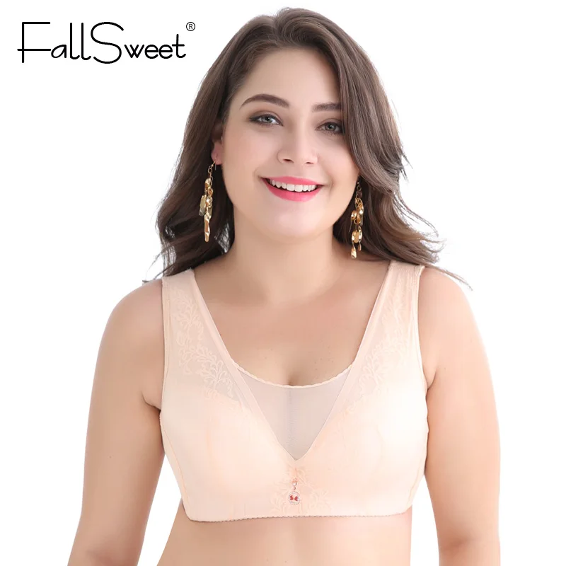 FallSweet полный охват бюстгальтер без косточек Bralette для женщин плюс размер Нижнее