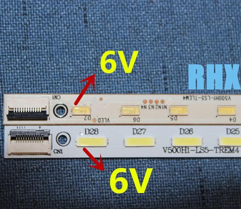 2 шт./лот для skyworth 50E550E ЖК дисплей со светодиодной подсветкой V500H1 LS5 TLEM4 4A D078707 D078708
