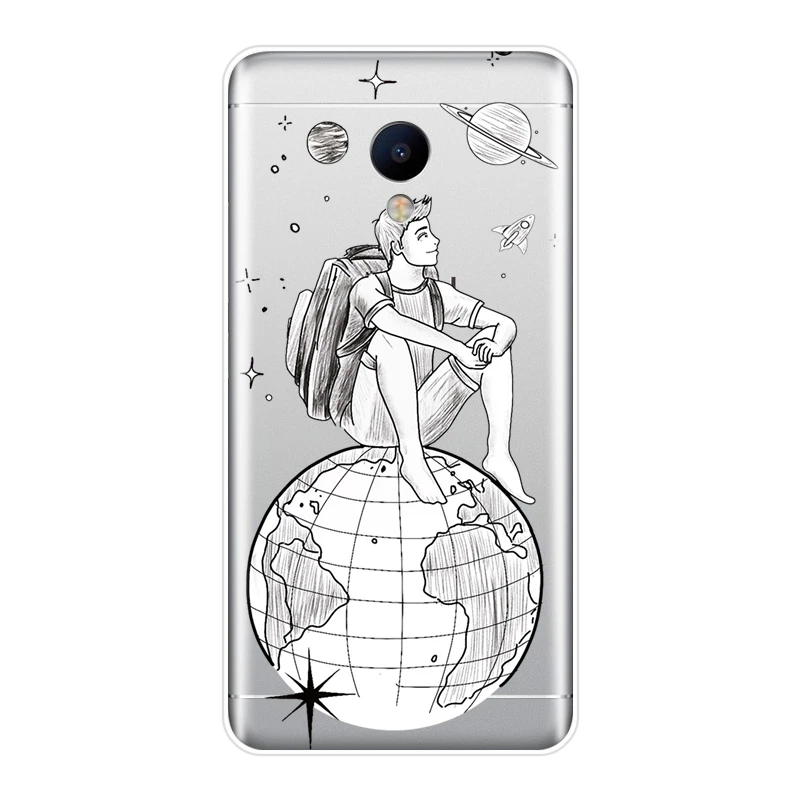 Задняя крышка для Meizu M6 M6S M6T M5 M5C M5S M3 M3S M2 из мягкого силикона искусство космос