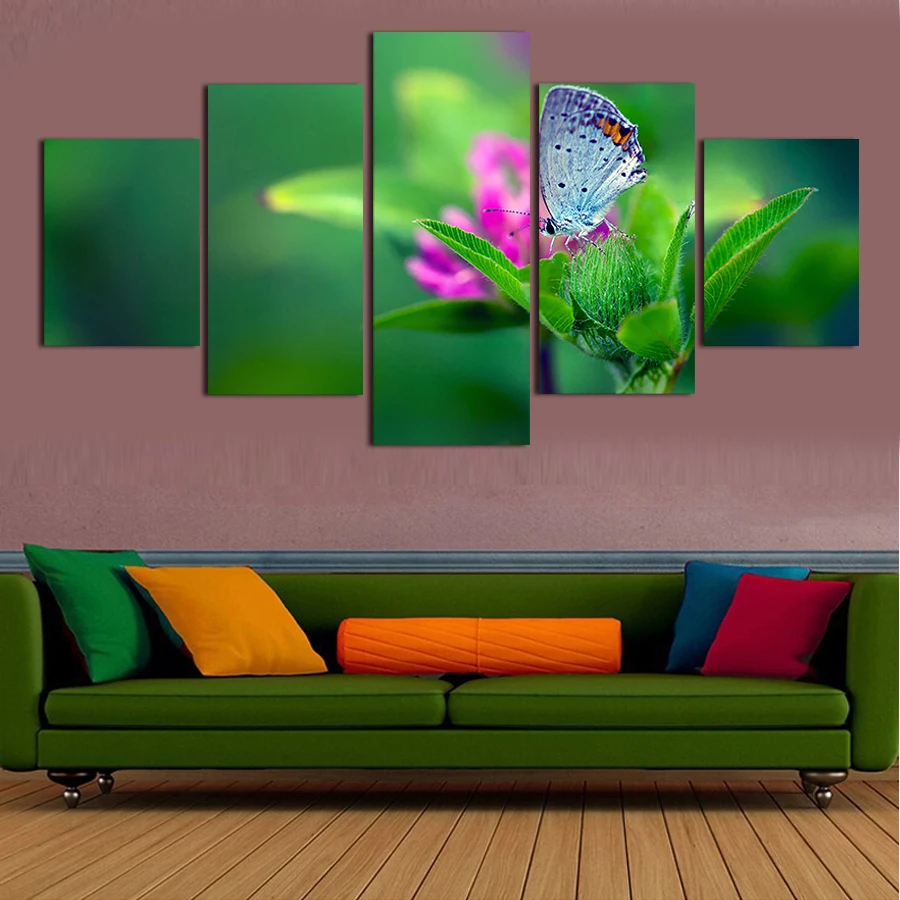 5PCS Green Plants Canvas Wall Art Decor Painting Picture Print From Photo On Home For The House | Дом и сад