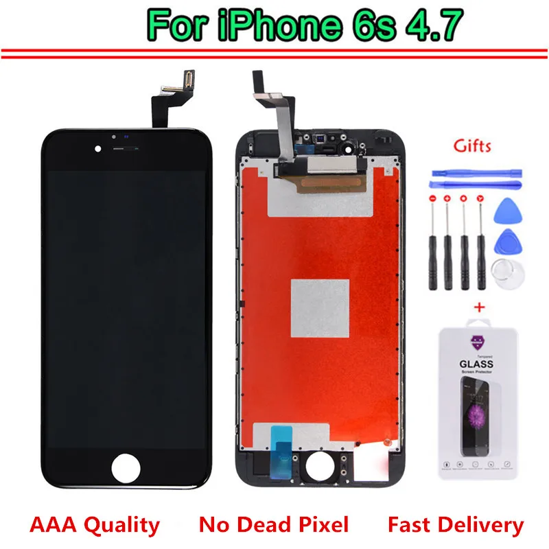 ЖК-дисплей класса AAA для iphone 6s 1 шт. сменный дигитайзер сенсорного экрана в сборе с