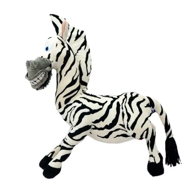 zebra 6 стилей мультфильм мадагаскар плюшевые игрушки Мадагаскар мультфильм рисунок Лев Жираф Пингвин Зебра кукла бегемотик дети ребенок вентилятор милый подарок - Цвет: zebra