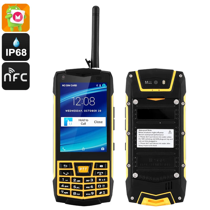 2016 Оригинал прочный телефон Android 6.0 смартфон IP68 Водонепроницаемый противоударный