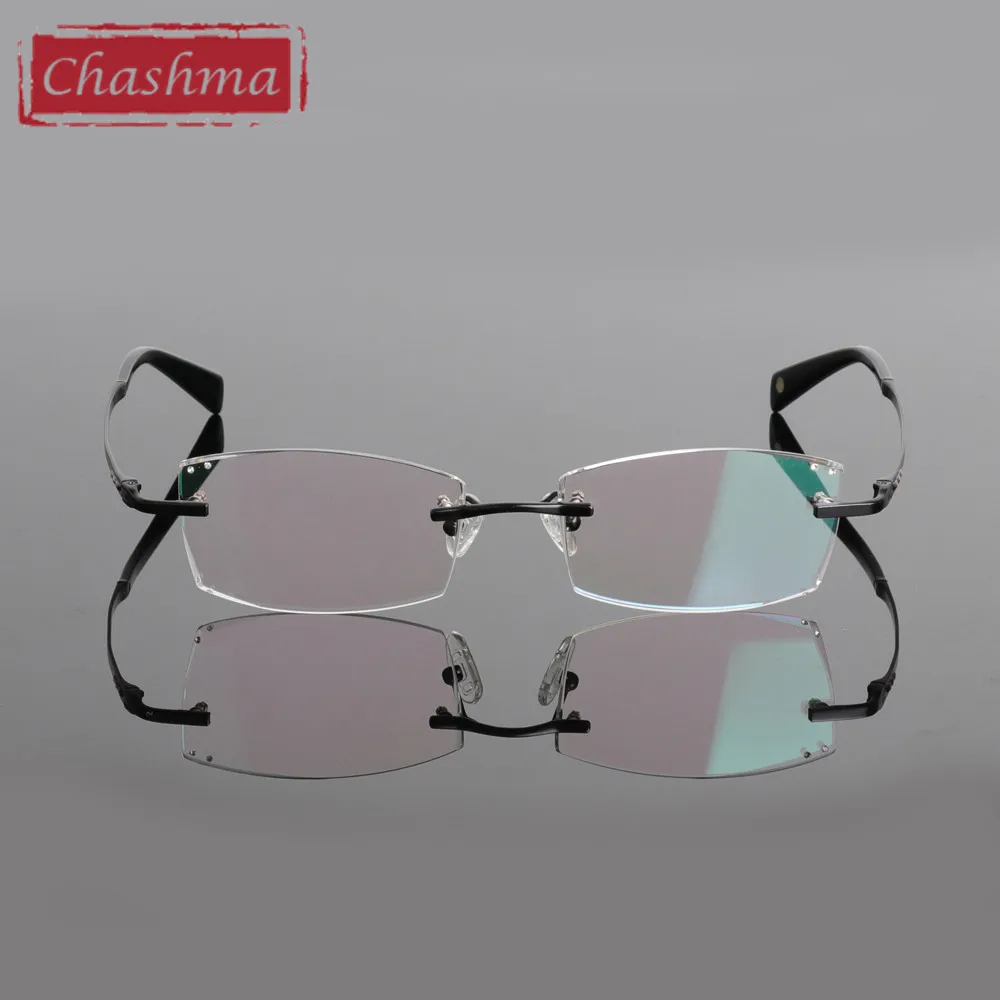 Бренд Chashma стекло для глаз чистый титан без оправы es тонированные линзы мужские