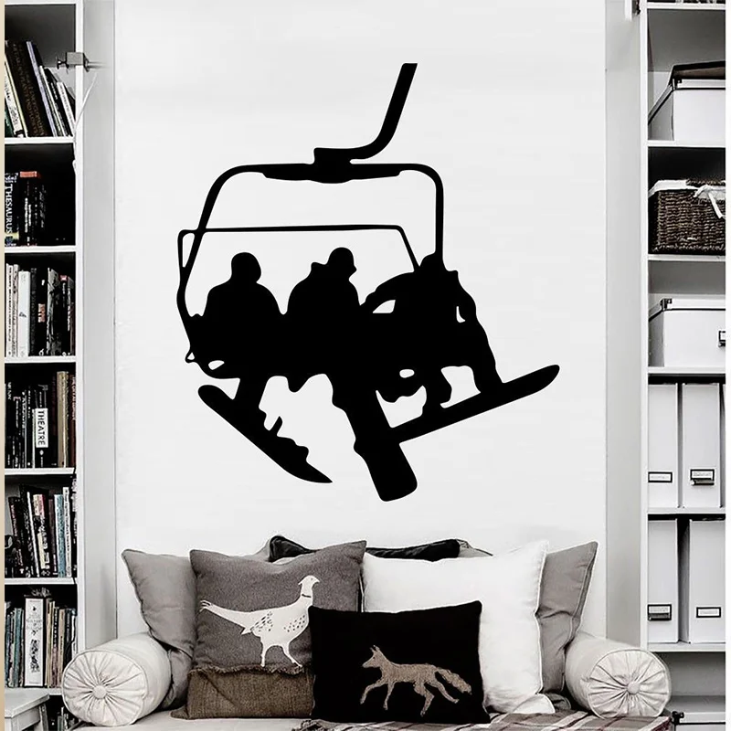 

Wall Decals Snowboard Sport Winter Snow Vinyl Sticker Decal Bedroom Size 22*35INCHES
