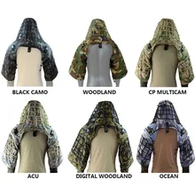 TTGTACTICAL Снайпер Ghillie капюшон камуфляж Ghillie костюм основа тактическая верхняя одежда для снайпера Viper капюшоны, охота Ghillie база