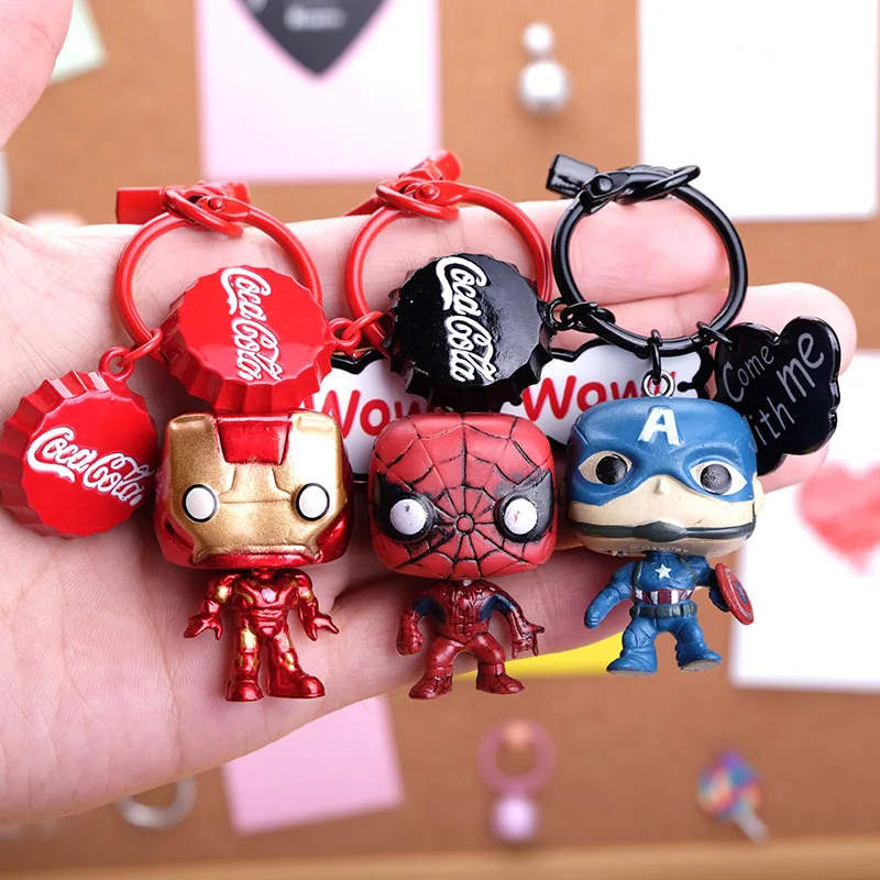 Фильм Marvel Капитан Америка брелок Железный человек Бэтмен паук mankeyring мультфильм