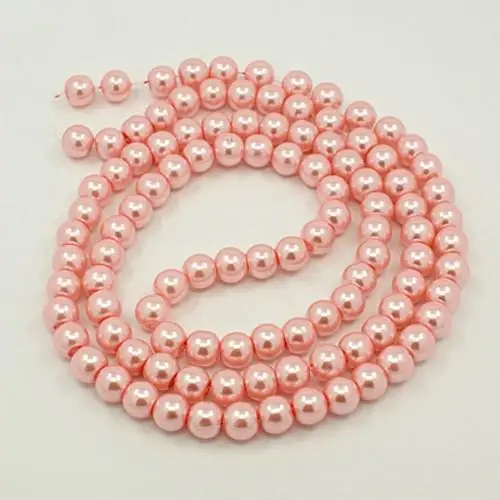 Перламутровые стеклянные жемчужные круглые бусины нитки 8 мм отверстие: 1 |