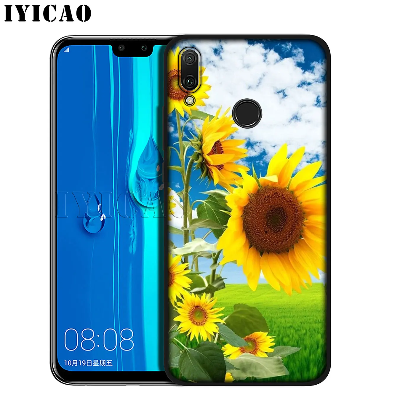 IYICAO Sunflower Flower Painted Cover Colourful Soft Case for Huawei Mate 30 20 10 Pro Nova 5I 5T 5 4 4E 3i 3 2i Lite Smart |