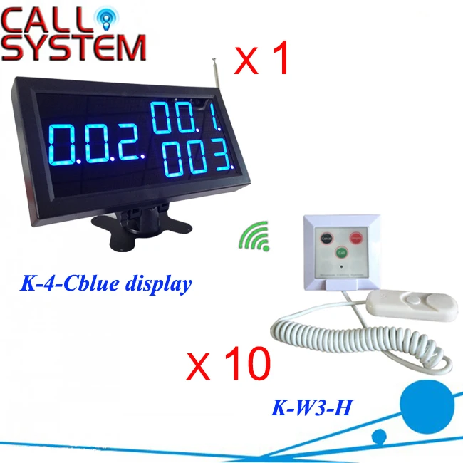 LED Display Wireless Nurse Call Emergency Service Paging System 1 Monitor 10 Transmitters with hand shake | Компьютеры и офис