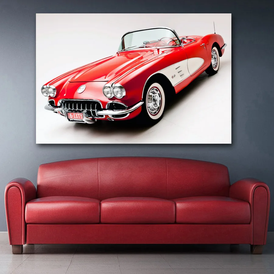 Классические винтажные автомобили 1960 Corvette Ретро суперкар автомобиль настенные